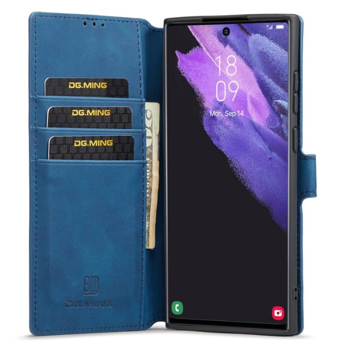 DG.MING - DG.MING Samsung Galaxy S23 Ultra Fodral Retro Blå