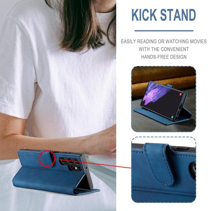 DG.MING - DG.MING Samsung Galaxy S23 Ultra Fodral Retro Blå