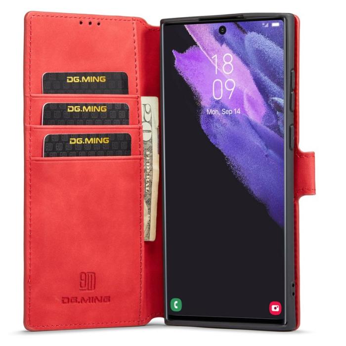 DG.MING - DG.MING Samsung Galaxy S23 Ultra Fodral Retro Röd