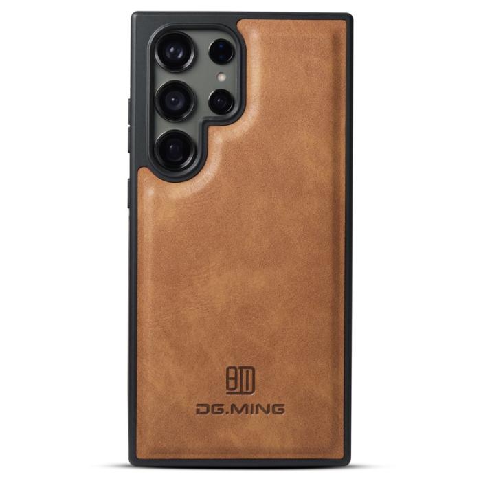 DG.MING - DG.MING Samsung Galaxy S23 Ultra Skal PU Läder + PC + TPU - Brun