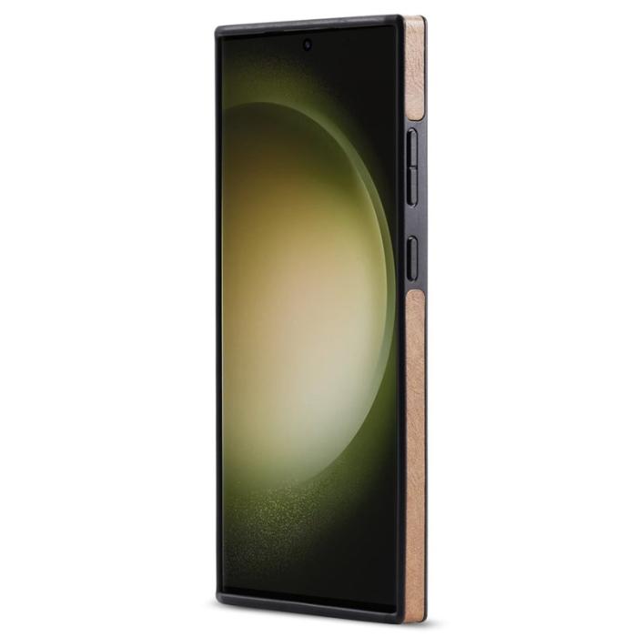 DG.MING - DG.MING Samsung Galaxy S23 Ultra Skal PU Läder + PC + TPU - Brun