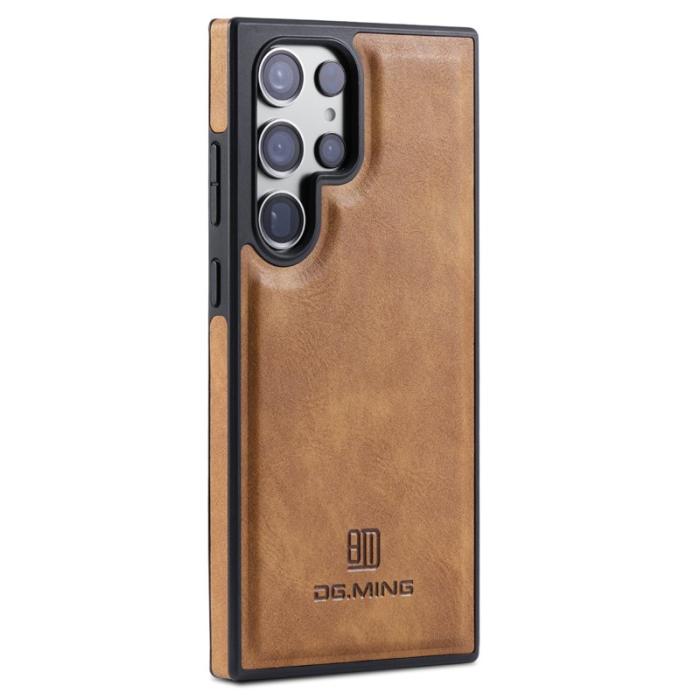 DG.MING - DG.MING Samsung Galaxy S23 Ultra Skal PU Läder + PC + TPU - Brun