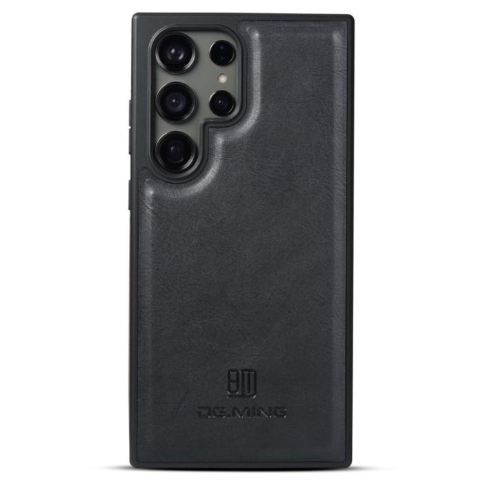 DG.MING - DG.MING Samsung Galaxy S23 Ultra Skal PU Läder + PC + TPU - Svart