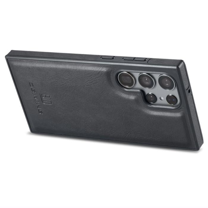 DG.MING - DG.MING Samsung Galaxy S23 Ultra Skal PU Läder + PC + TPU - Svart