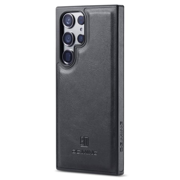 DG.MING - DG.MING Samsung Galaxy S23 Ultra Skal PU Läder + PC + TPU - Svart