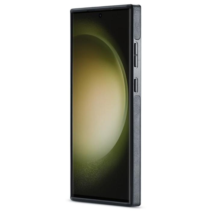 DG.MING - DG.MING Samsung Galaxy S23 Ultra Skal PU Läder + PC + TPU - Svart