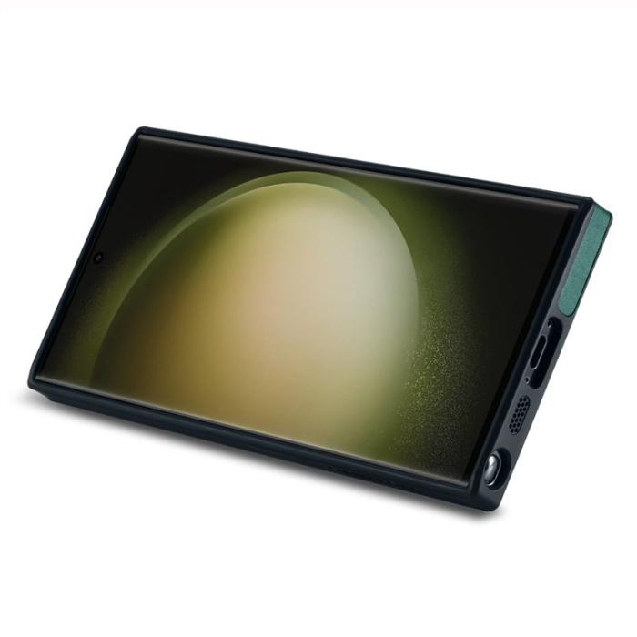 DG.MING - DG.MING Samsung Galaxy S23 Ultra Skal PU Läder+PC+TPU - Grön