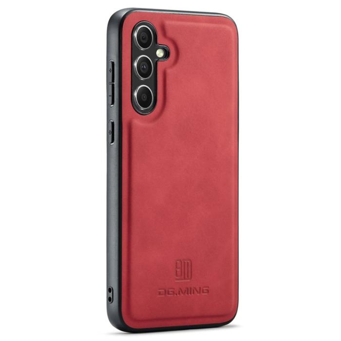 DG.MING - DG.MING Samsung Galaxy S24 FE Skal PU Läder Röd