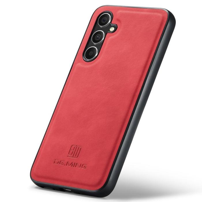 DG.MING - DG.MING Samsung Galaxy S24 FE Skal PU Läder Röd