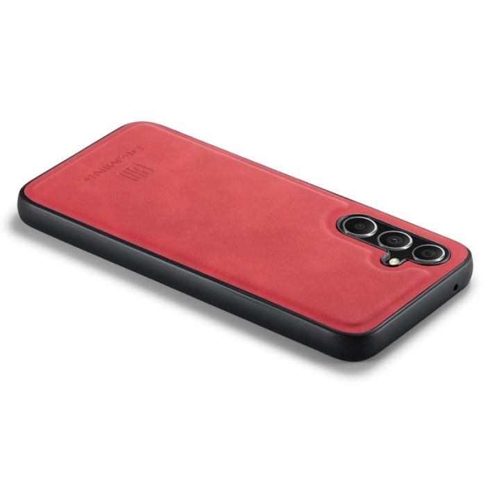 DG.MING - DG.MING Samsung Galaxy S24 FE Skal PU Läder Röd