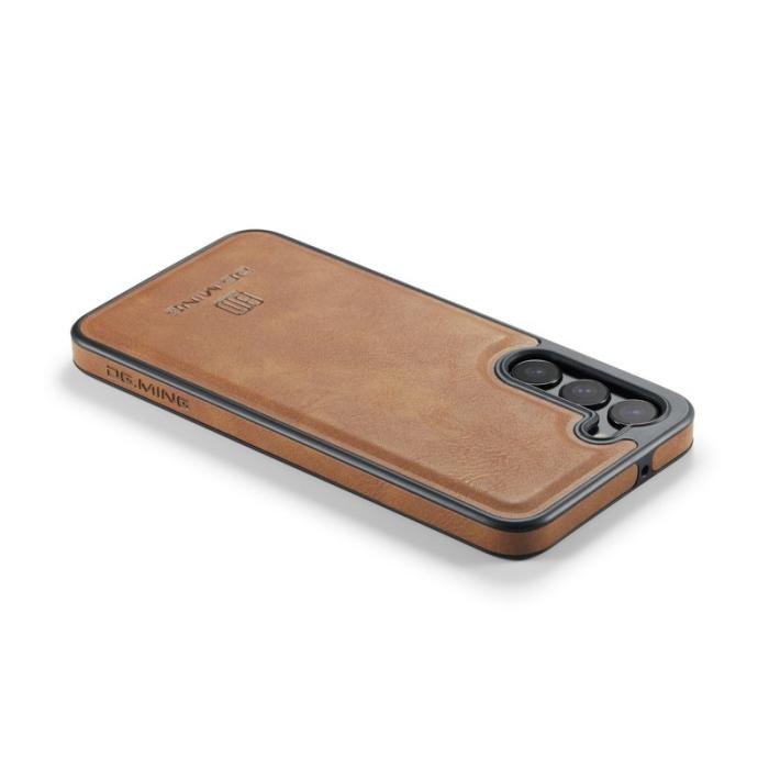 DG.MING - DG.MING Samsung Galaxy S24+ Fodral Anti-Drop PU Läder Brun