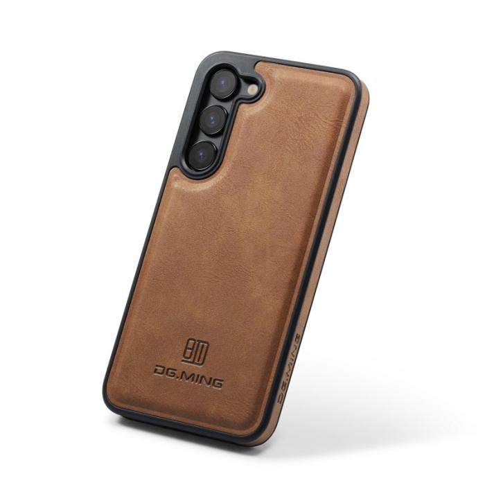 DG.MING - DG.MING Samsung Galaxy S24 Skal Anti-Drop PU Läder Brun