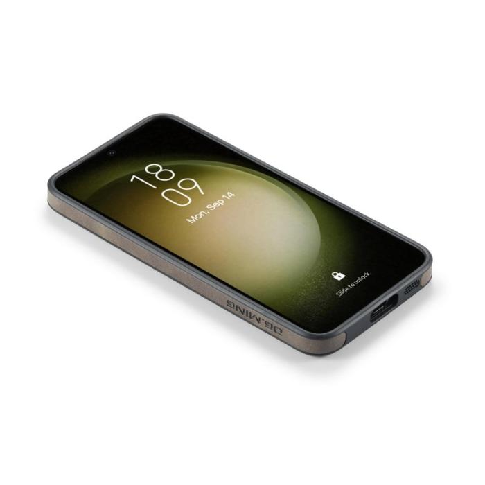 DG.MING - DG.MING Samsung Galaxy S24 Skal Anti-Drop PU Läder - Kaffe