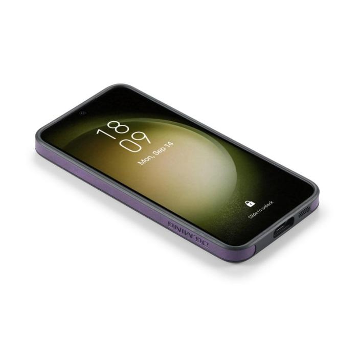 DG.MING - DG.MING Samsung Galaxy S24 Skal Anti-Drop PU Läder Lila