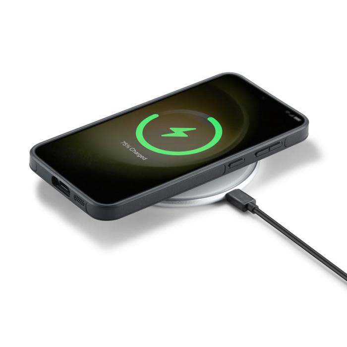 DG.MING - DG.MING Samsung Galaxy S24+ Skal Anti-Drop PU Läder Svart