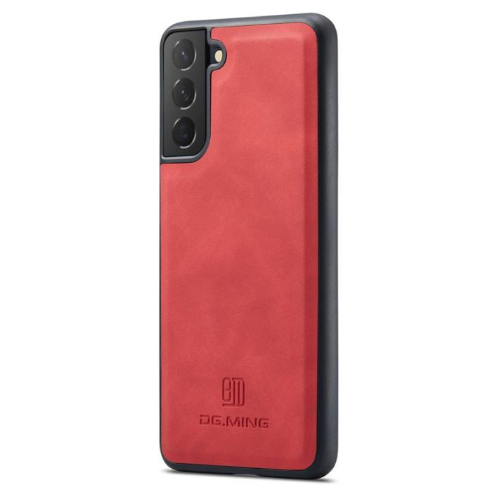 DG.MING - DG.MING Samsung Galaxy S24 Skal PU Läder Röd