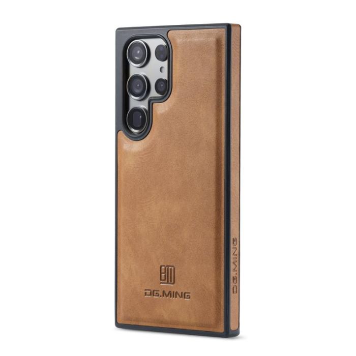 DG.MING - DG.MING Samsung Galaxy S24 Ultra Fodral Läderbeläggning Brun