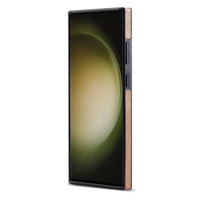 DG.MING - DG.MING Samsung Galaxy S24 Ultra Fodral Läderbeläggning Brun