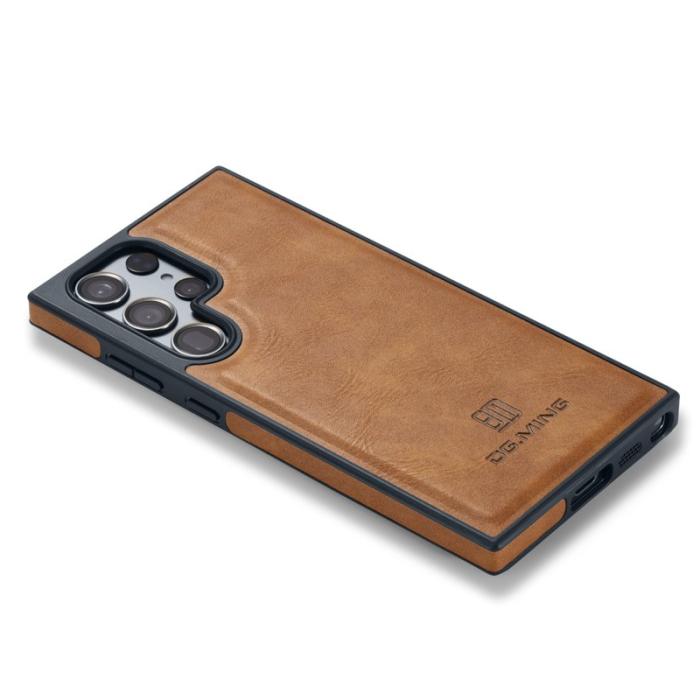 DG.MING - DG.MING Samsung Galaxy S24 Ultra Fodral Läderbeläggning Brun