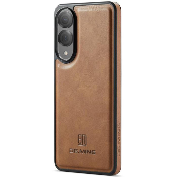 DG.MING - DG.MING Samsung Galaxy S25 Edge Skal Anti-Drop Läder Brun