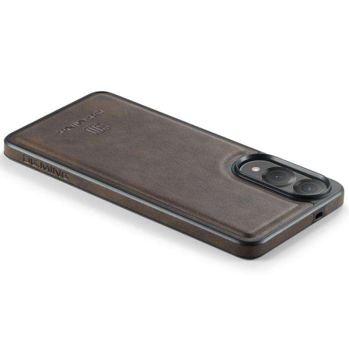 DG.MING - DG.MING Samsung Galaxy S25 Edge Skal Anti-Drop Läder Kaffe