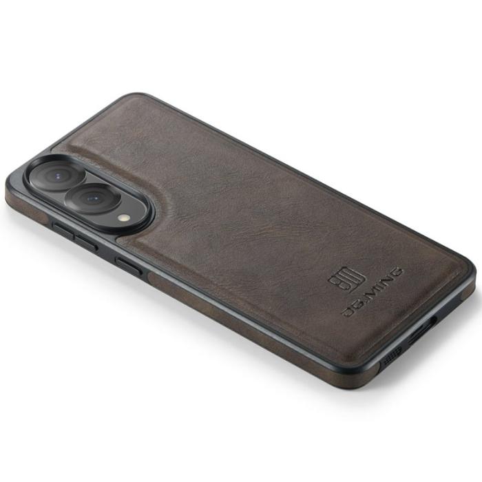 DG.MING - DG.MING Samsung Galaxy S25 Edge Skal Anti-Drop Läder Kaffe