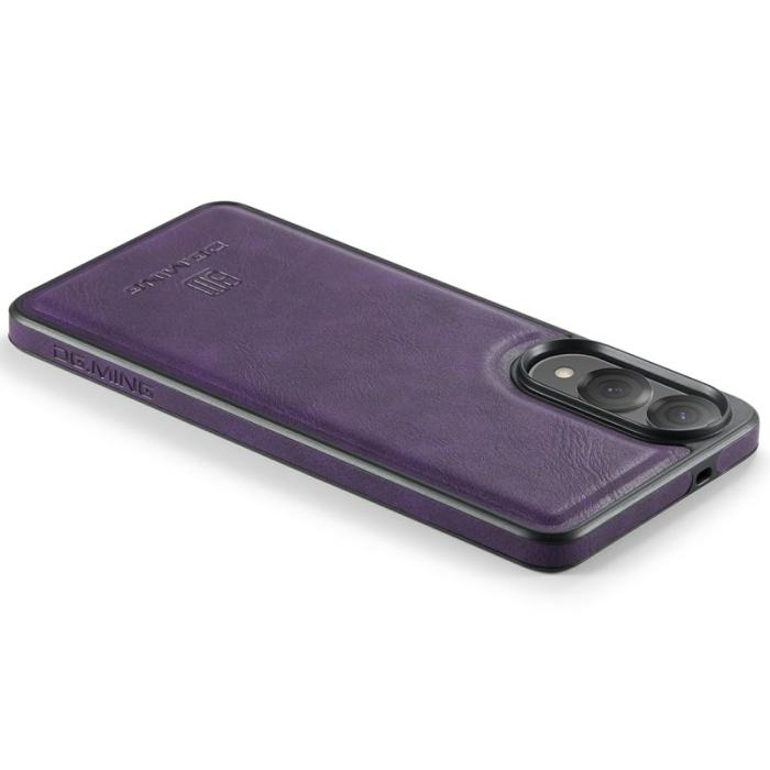 DG.MING - DG.MING Samsung Galaxy S25 Edge Skal Anti-Drop Läder Lila