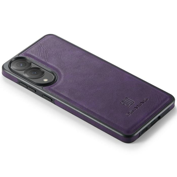 DG.MING - DG.MING Samsung Galaxy S25 Edge Skal Anti-Drop Läder Lila