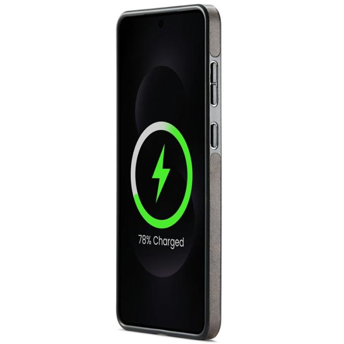 DG.MING - DG.MING Samsung Galaxy S25 Edge Skal Anti-Drop Läder Svart