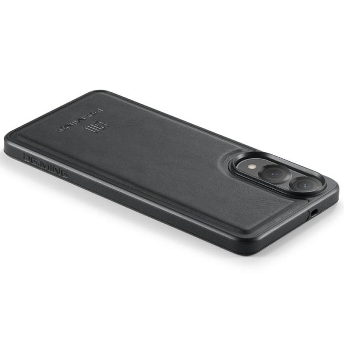 DG.MING - DG.MING Samsung Galaxy S25 Edge Skal Anti-Drop Läder Svart