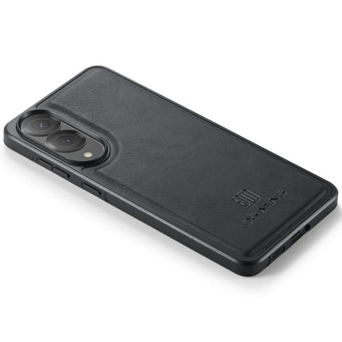 DG.MING - DG.MING Samsung Galaxy S25 Edge Skal Anti-Drop Läder Svart