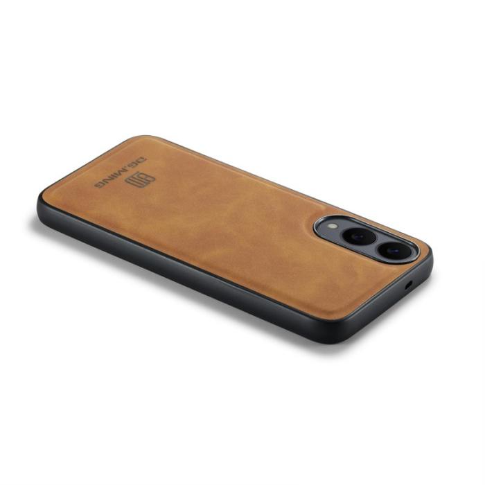 DG.MING - DG.MING Samsung Galaxy S25 Edge Skal PU Läder Hybrid Brun