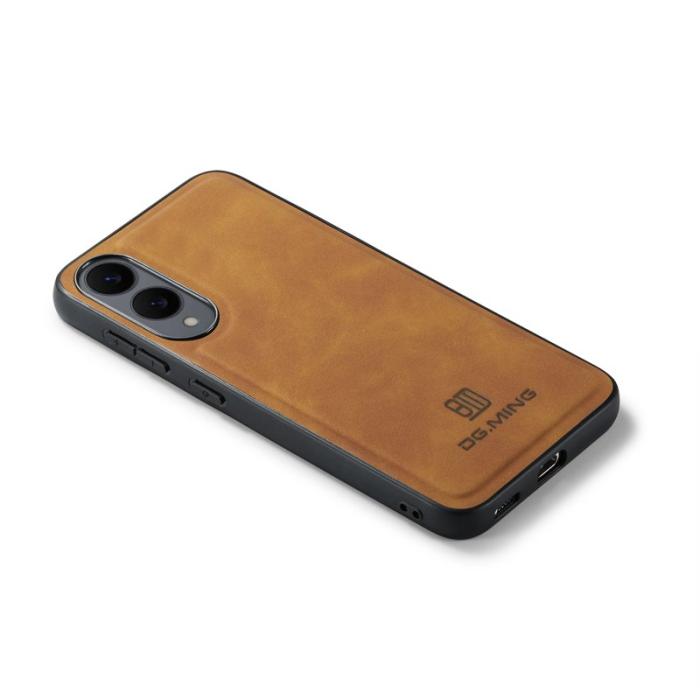 DG.MING - DG.MING Samsung Galaxy S25 Edge Skal PU Läder Hybrid Brun