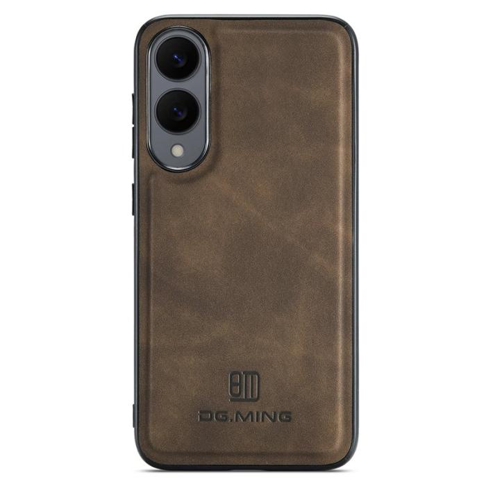 DG.MING - DG.MING Samsung Galaxy S25 Edge Skal PU Läder Hybrid Kaffe