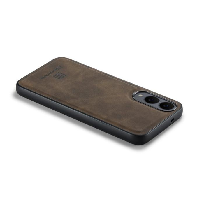 DG.MING - DG.MING Samsung Galaxy S25 Edge Skal PU Läder Hybrid Kaffe