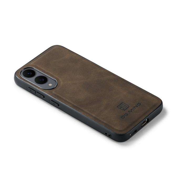 DG.MING - DG.MING Samsung Galaxy S25 Edge Skal PU Läder Hybrid Kaffe