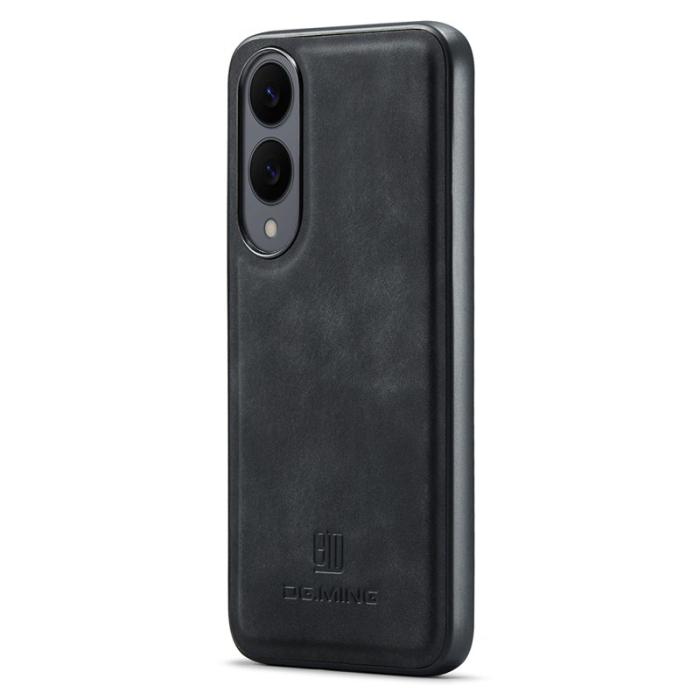 DG.MING - DG.MING Samsung Galaxy S25 Edge Skal PU Läder Hybrid Svart