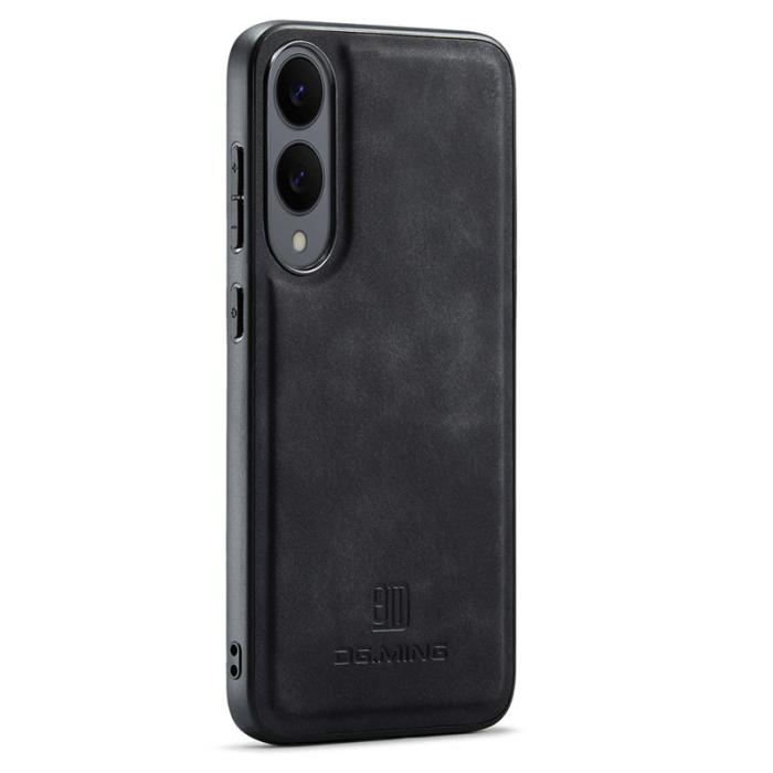 DG.MING - DG.MING Samsung Galaxy S25 Edge Skal PU Läder Hybrid Svart