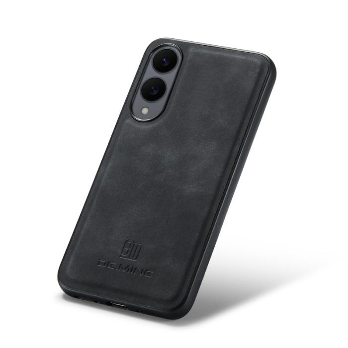 DG.MING - DG.MING Samsung Galaxy S25 Edge Skal PU Läder Hybrid Svart