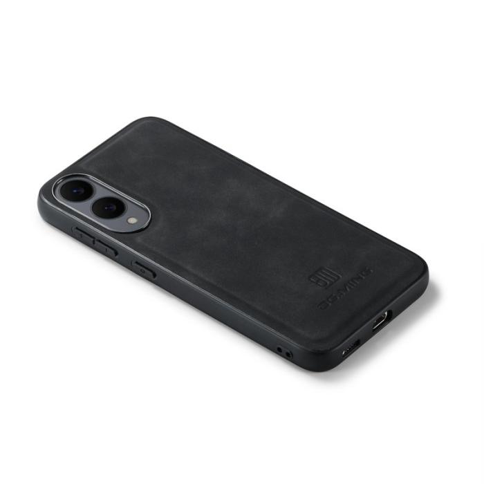 DG.MING - DG.MING Samsung Galaxy S25 Edge Skal PU Läder Hybrid Svart