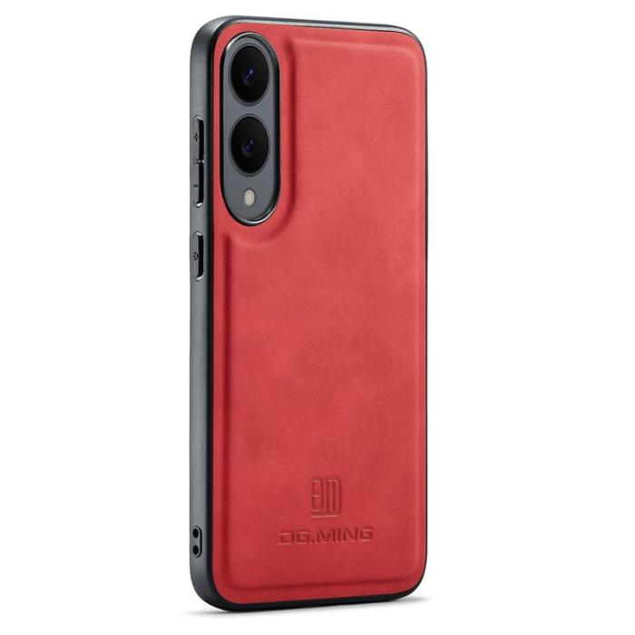 DG.MING - DG.MING Samsung Galaxy S25 Edge Skal PU Läder Röd