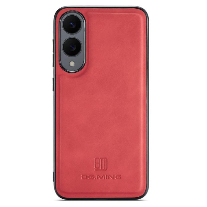 DG.MING - DG.MING Samsung Galaxy S25 Edge Skal PU Läder Röd