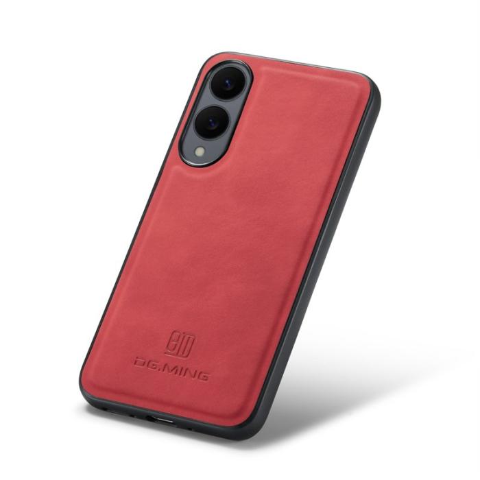 DG.MING - DG.MING Samsung Galaxy S25 Edge Skal PU Läder Röd