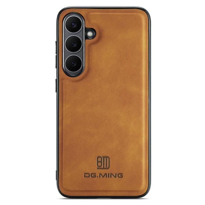 DG.MING - DG.MING Samsung Galaxy S25 FE Skal PU Läder Hybrid Brun