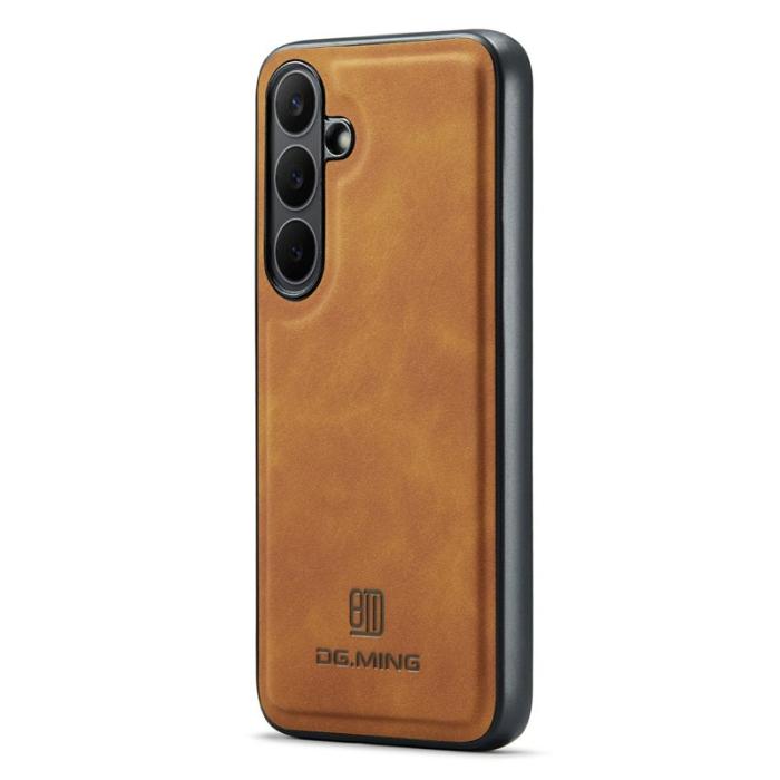 DG.MING - DG.MING Samsung Galaxy S25 FE Skal PU Läder Hybrid Brun