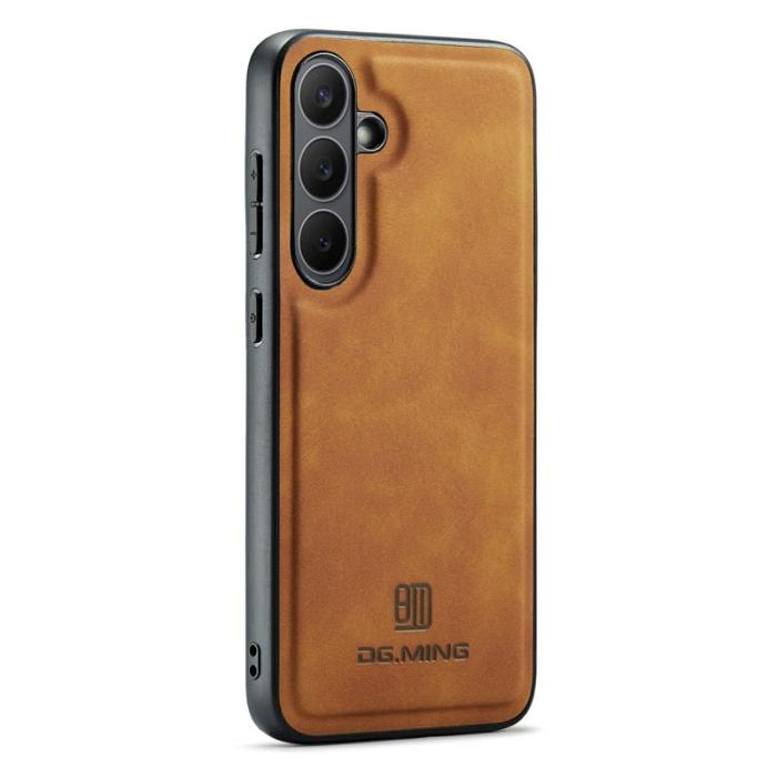 DG.MING - DG.MING Samsung Galaxy S25 FE Skal PU Läder Hybrid Brun