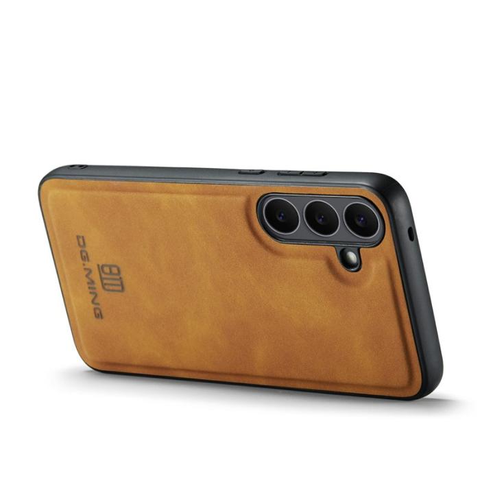 DG.MING - DG.MING Samsung Galaxy S25 FE Skal PU Läder Hybrid Brun