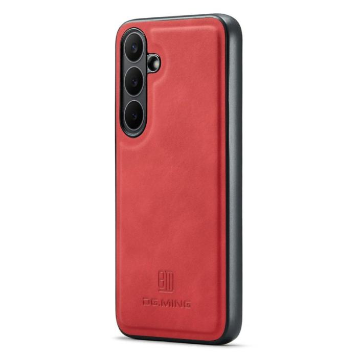DG.MING - DG.MING Samsung Galaxy S25 FE Skal PU Läder Hybrid Röd