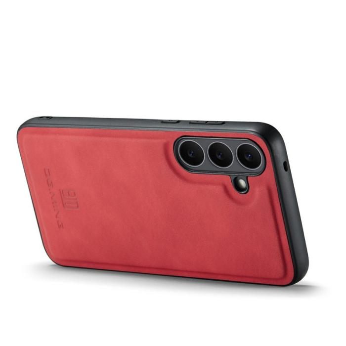 DG.MING - DG.MING Samsung Galaxy S25 FE Skal PU Läder Hybrid Röd