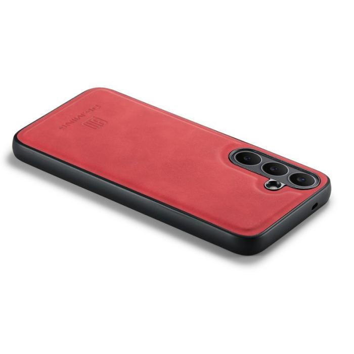 DG.MING - DG.MING Samsung Galaxy S25 FE Skal PU Läder Hybrid Röd